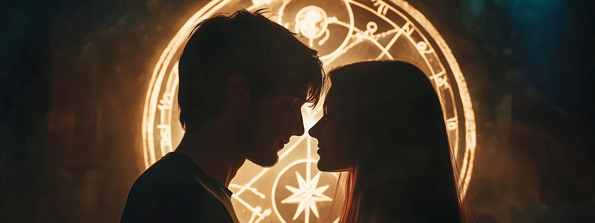 Imagen de pareja observandose con amor