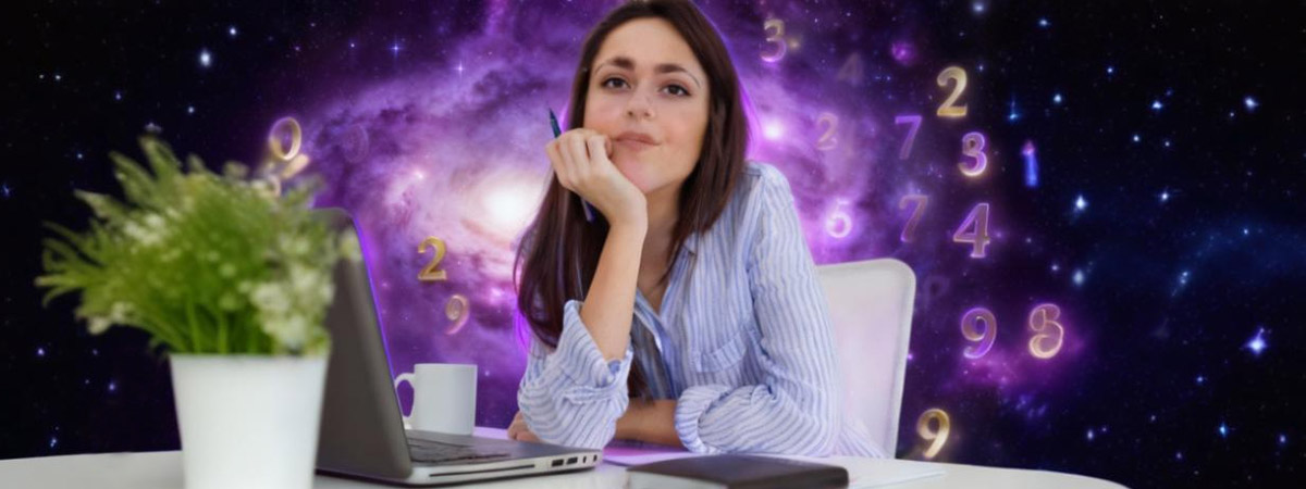 Mujer pensando sobre la importancia de la numerología a la hora de elegir el nombre de su empresa