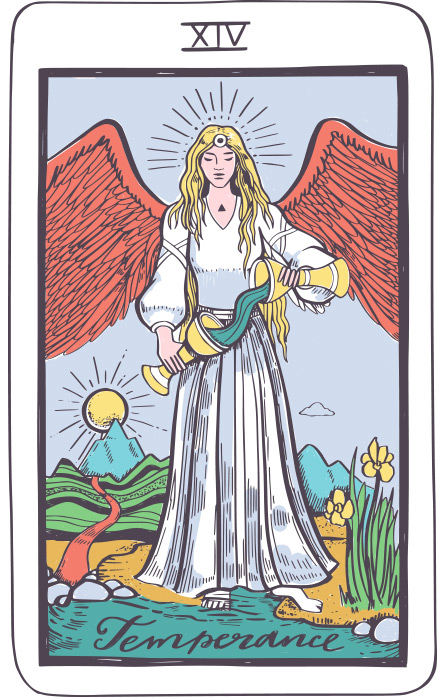La Templanza - Tarot Rider Waite