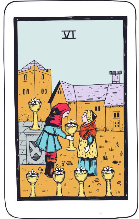 Seis de Copas - Tarot Rider Waite