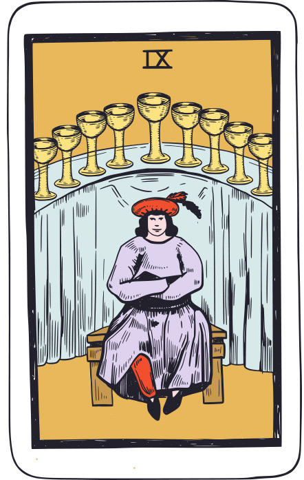 Nueve de Copas - Tarot Rider Waite