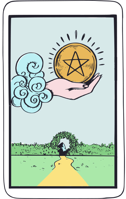 As de Oros - Tarot Rider Waite