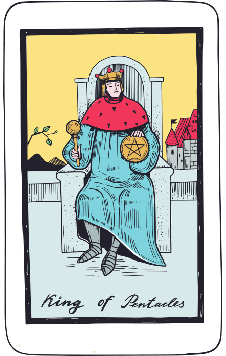 Rey de Oros - Tarot Rider Waite