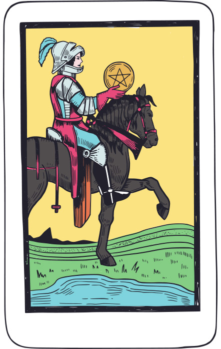 Caballero de Oros - Tarot Rider Waite