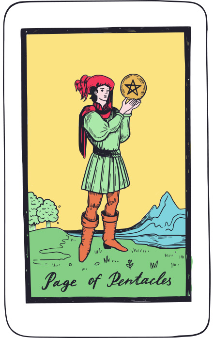 Paje de Oros - Tarot Rider Waite