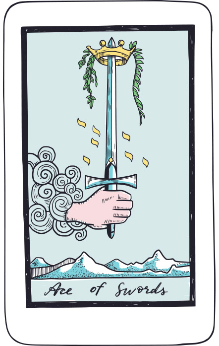 As de Espadas - Tarot Rider Waite