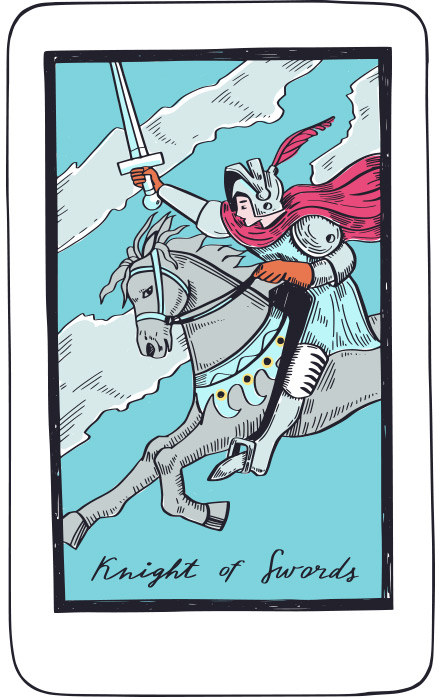 Caballero de Espadas - Tarot Rider Waite
