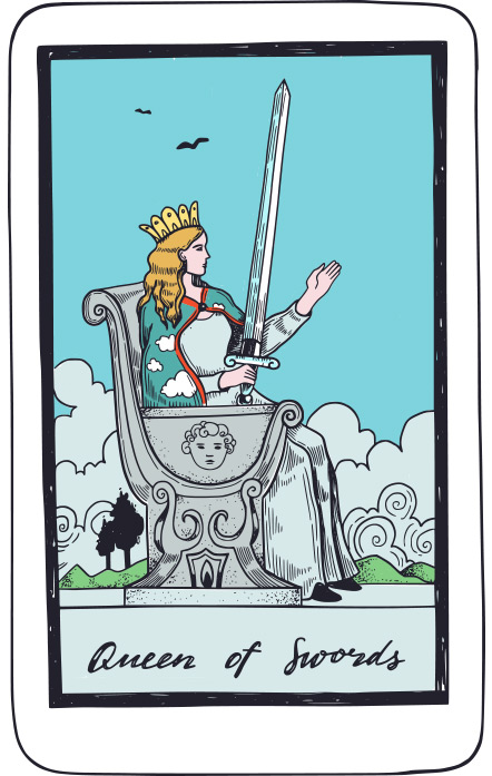 Reina de Espadas - Tarot Rider Waite