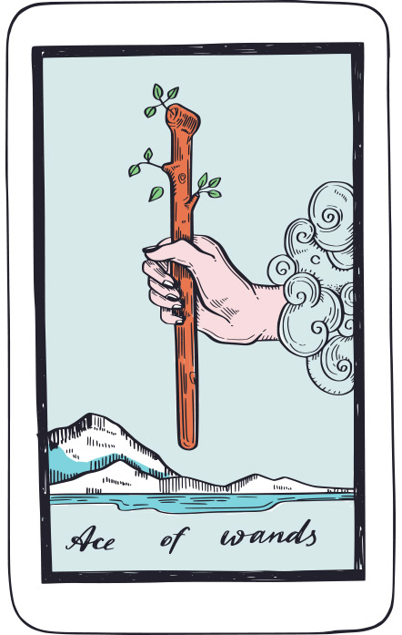As de Bastos - Tarot Rider Waite